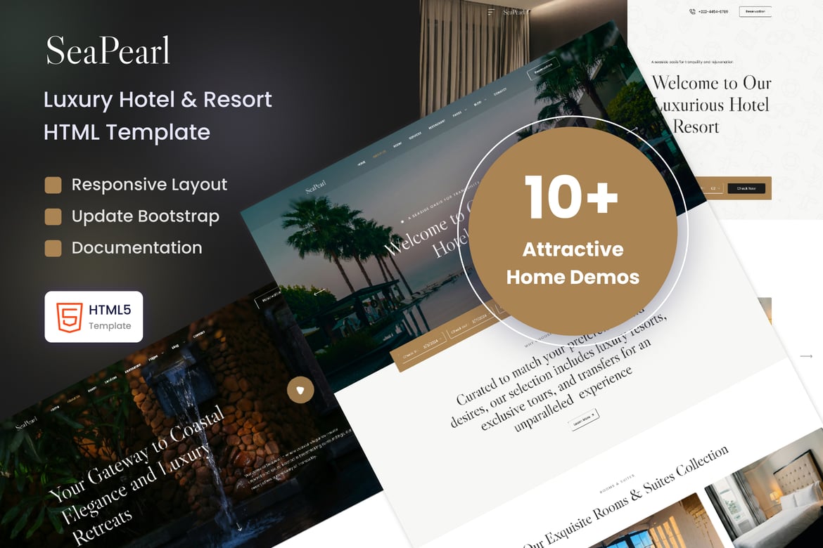 SeaPearl - Template Website Hotel & Resort Mewah