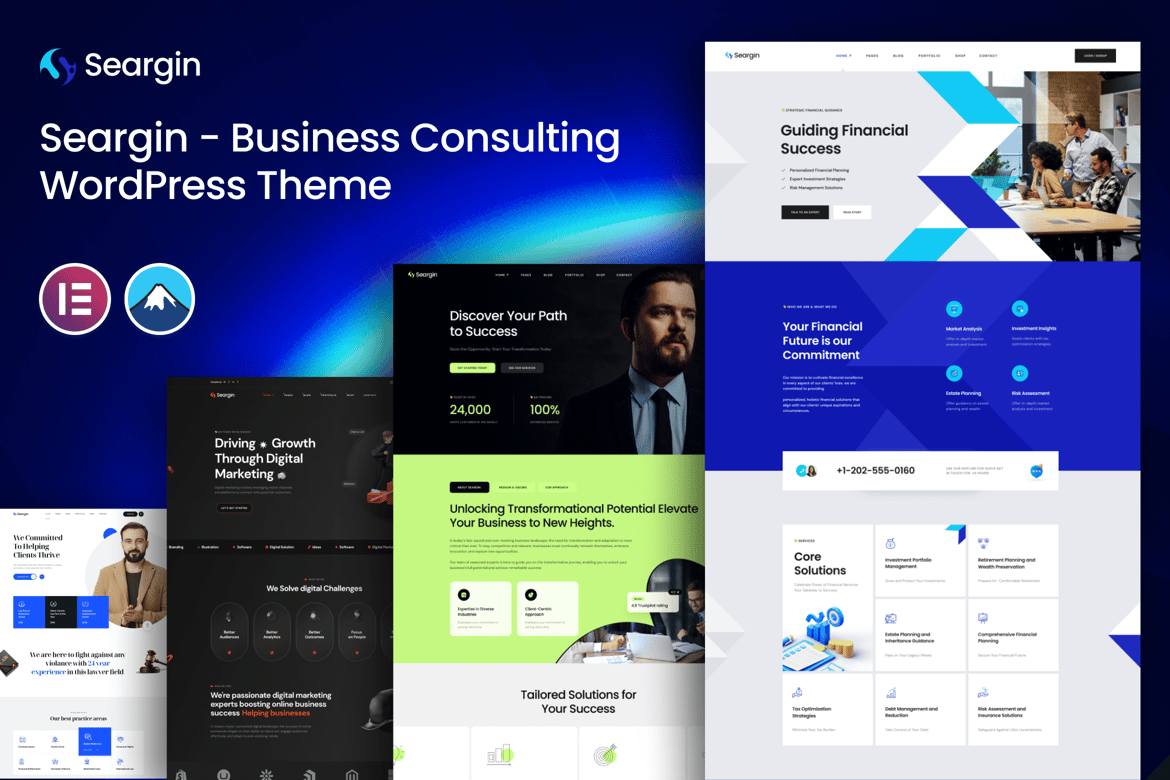 Seargin - Tema WordPress Konsultasi Bisnis yang Inovatif