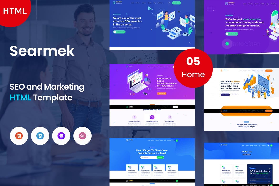 Searmek - Template Website SEO dan Pemasaran yang Modern