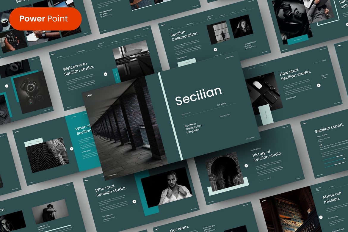 Secilian – Template PowerPoint Bisnis yang Menarik