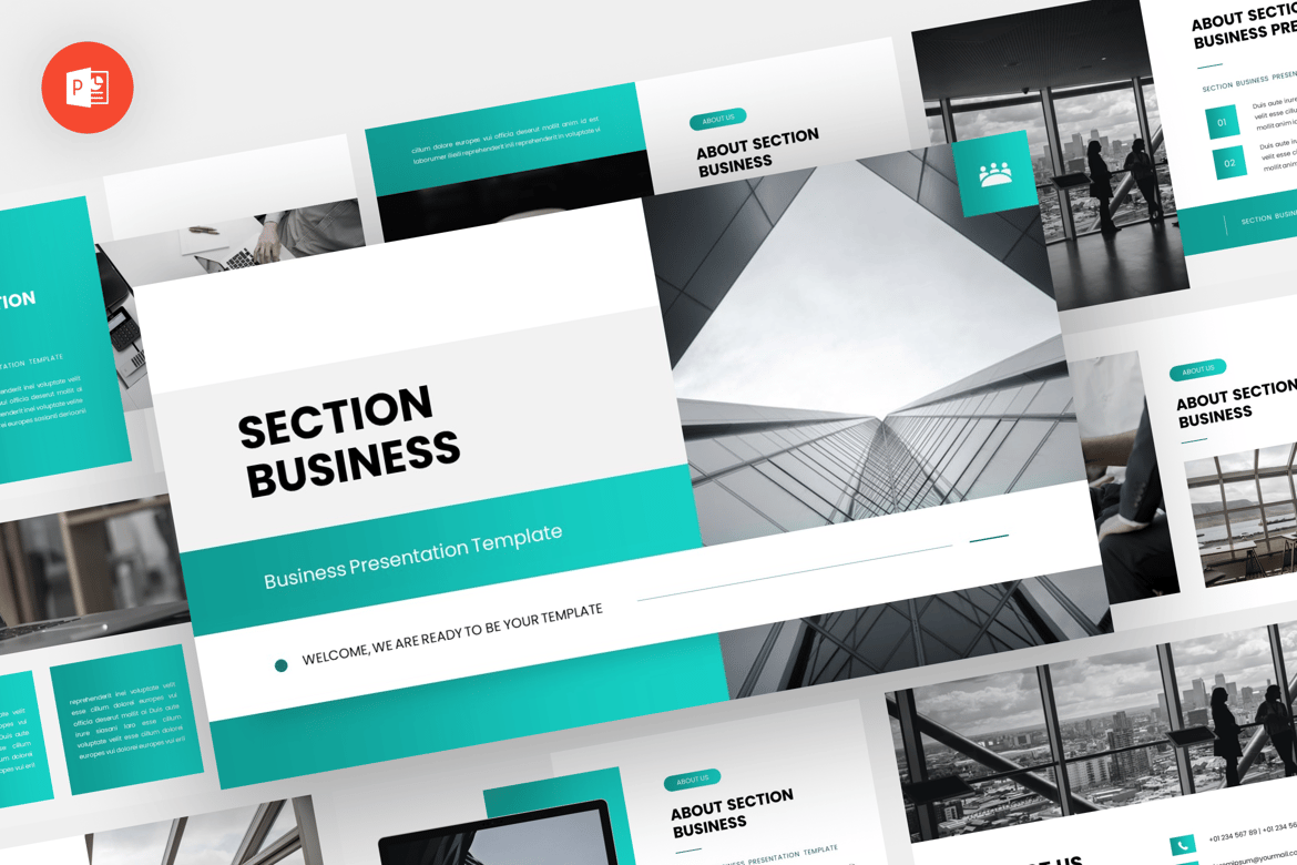 Template Powerpoint Bisnis Section: Presentasi Profesional dan Modern
