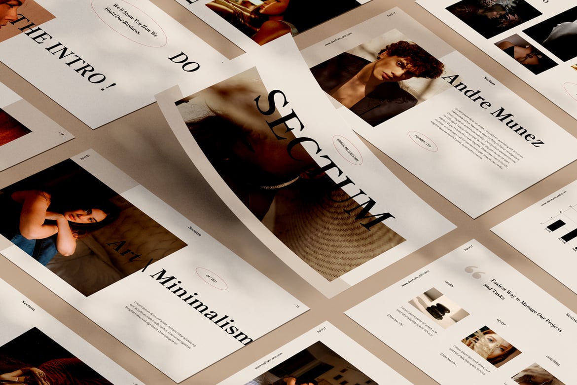 Template Powerpoint Sectum: Presentasi Minimalis yang Menawan