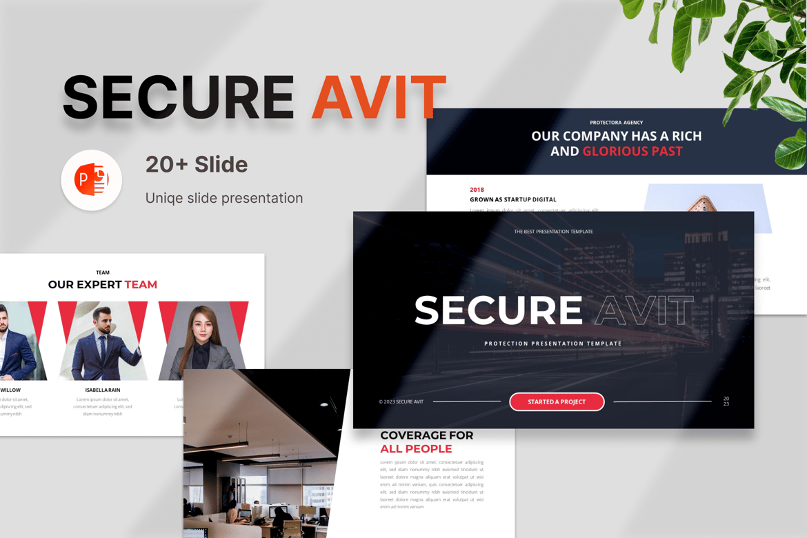 Template PowerPoint Keamanan Avit – Solusi Presentasi untuk Agen Asuransi