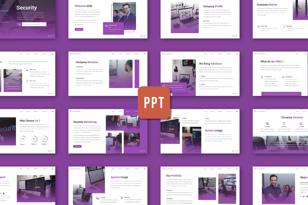 Template Powerpoint Keamanan yang Menarik dan Profesional