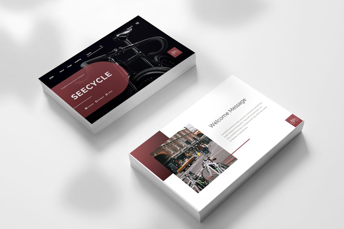 Seecycle - Template PowerPoint Olahraga Kreatif