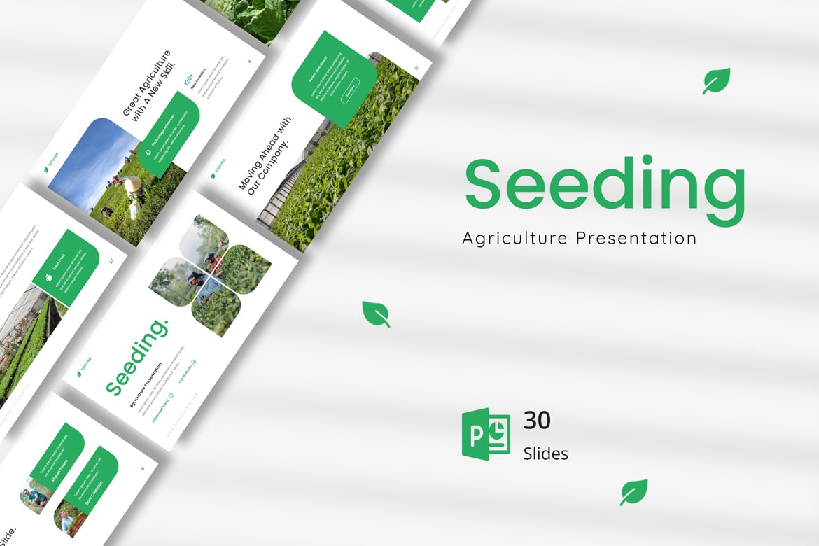 Template PowerPoint Pertanian untuk Presentasi Seeding yang Menarik