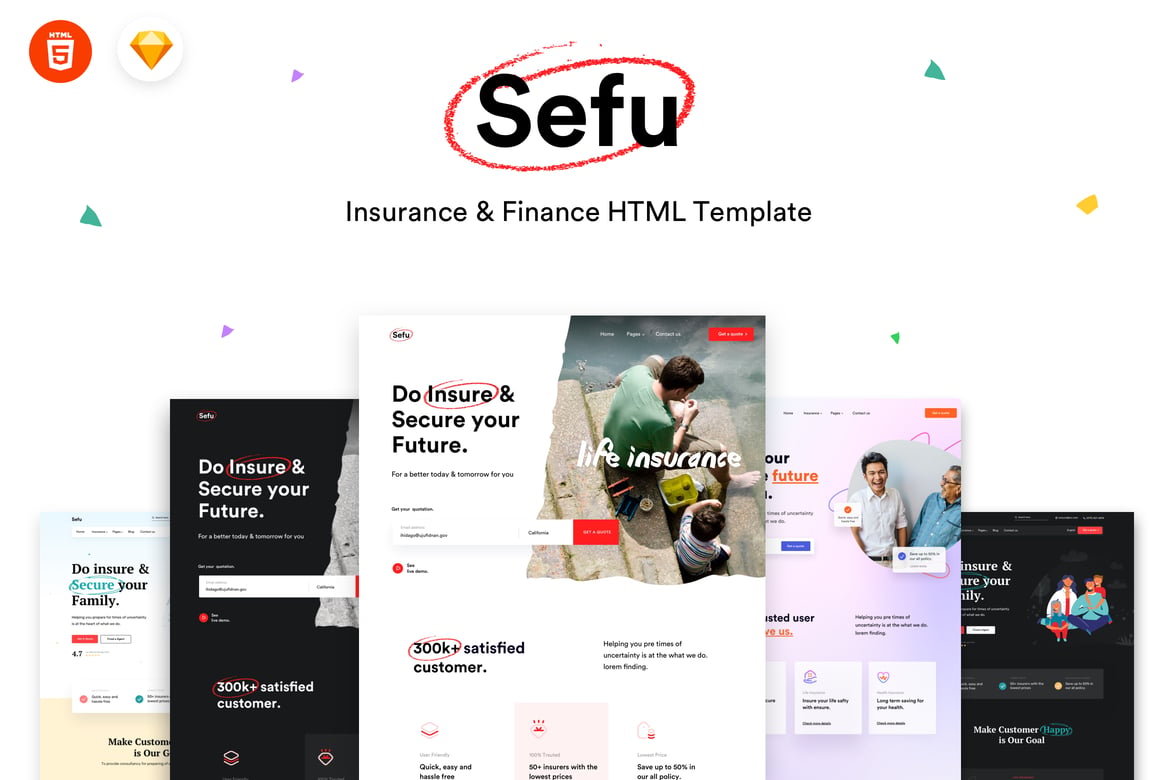 Sefu - Template Website Asuransi & Keuangan yang Modern dan Responsif