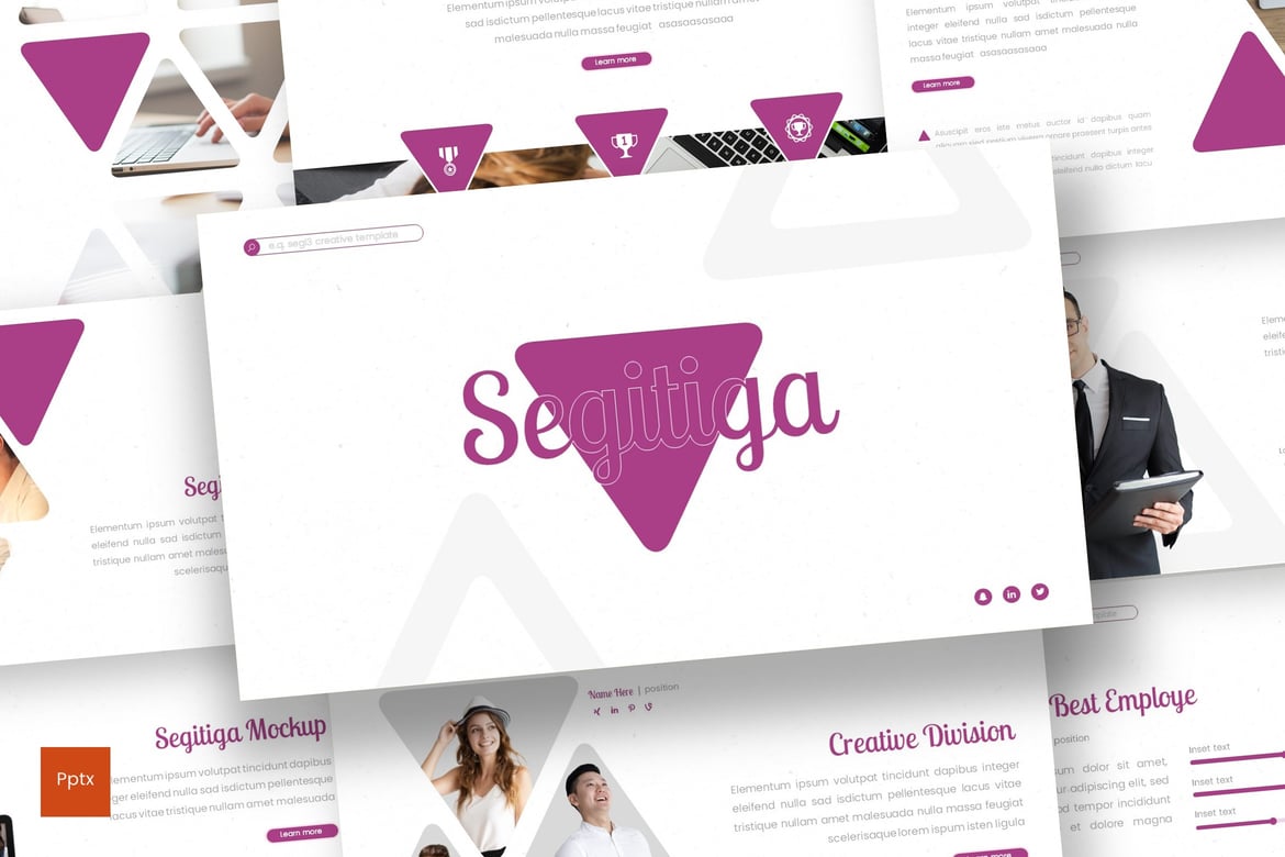 Segitiga - Template PowerPoint Kreatif dan Minimalis