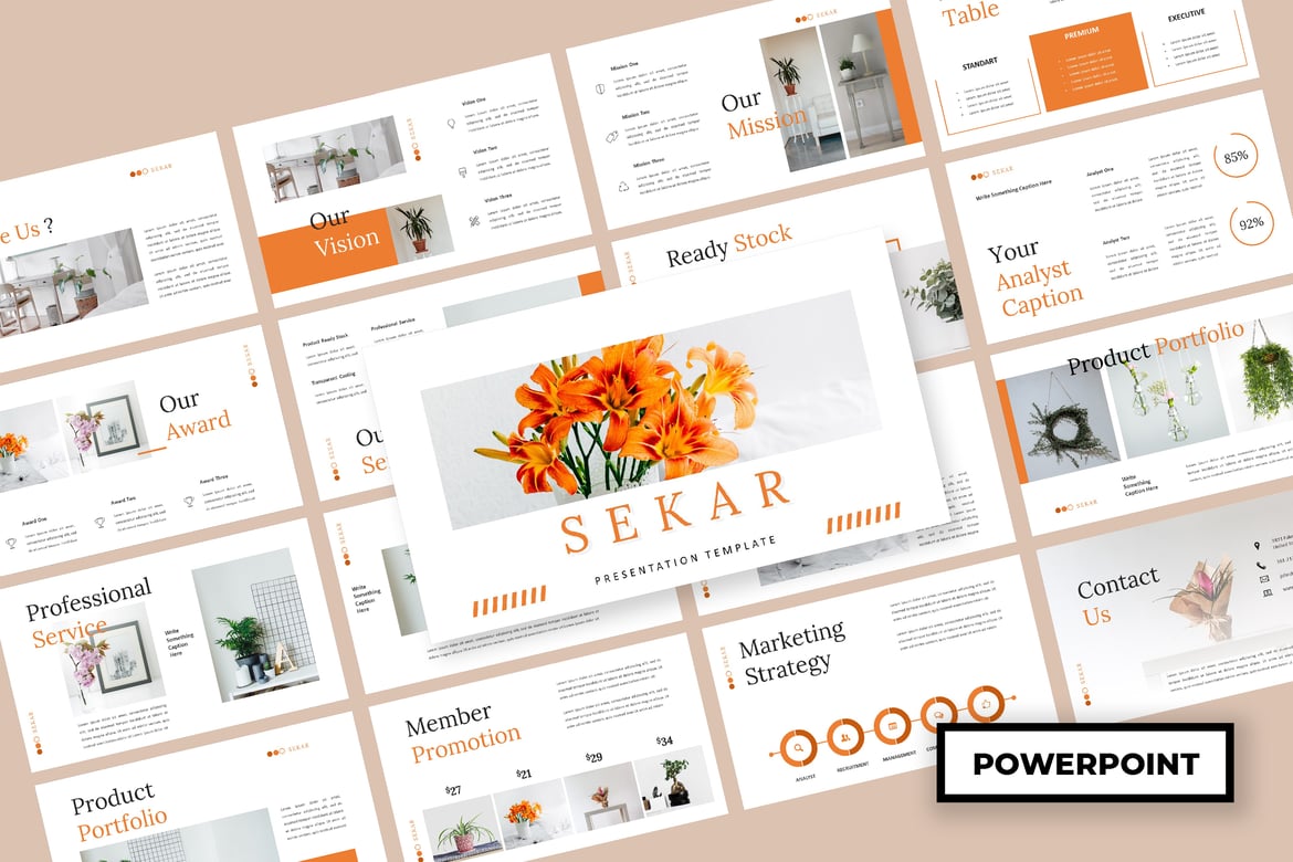 Sekar - Template Presentasi Powerpoint Modern dan Kreatif