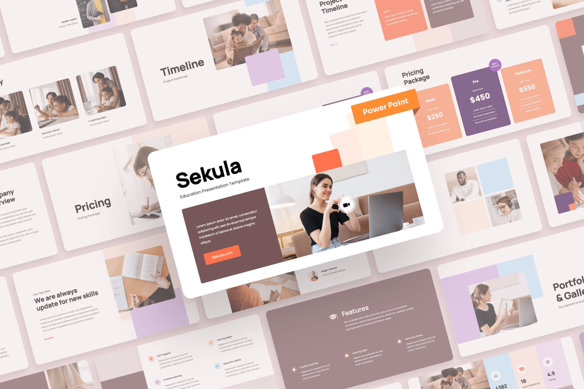 Sekula - Template PowerPoint Presentasi Pendidikan yang Menarik