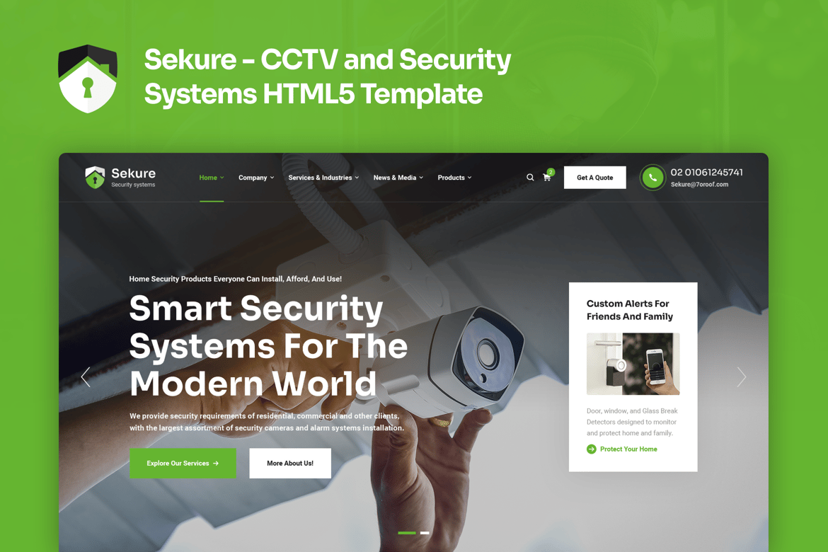 Sekure - Template Website Sistem Keamanan dan CCTV yang Menawan