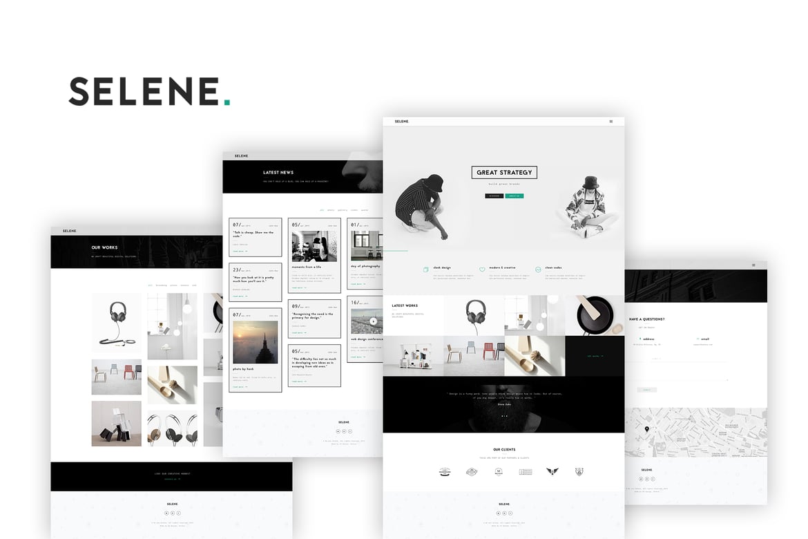 Selene - Template Website Portofolio Kreatif dan Agensi yang Serbaguna