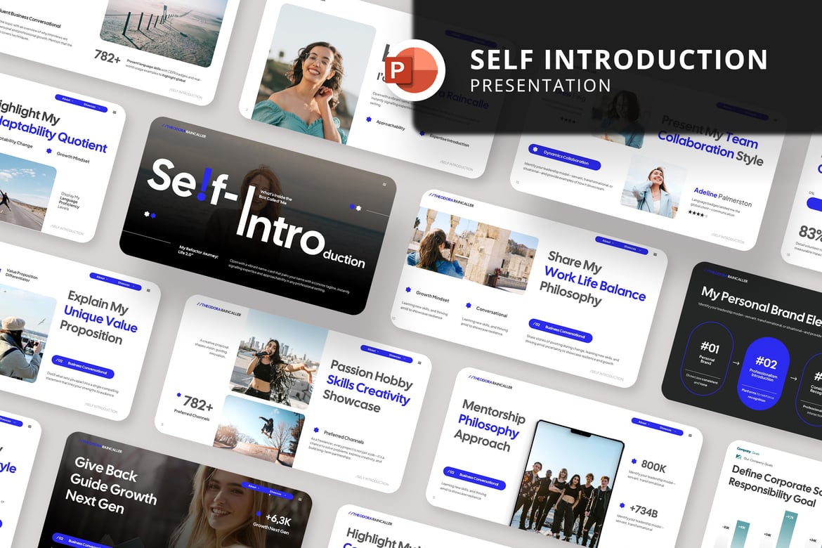 Template PowerPoint Perkenalan Diri yang Menarik