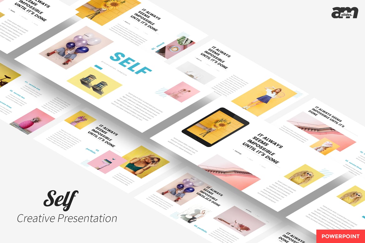 Template PowerPoint Kreatif dan Minimalis untuk Presentasi Anda