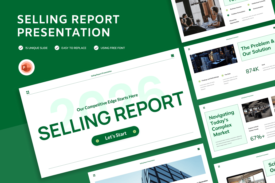 Template Powerpoint Laporan Penjualan yang Menarik dan Profesional