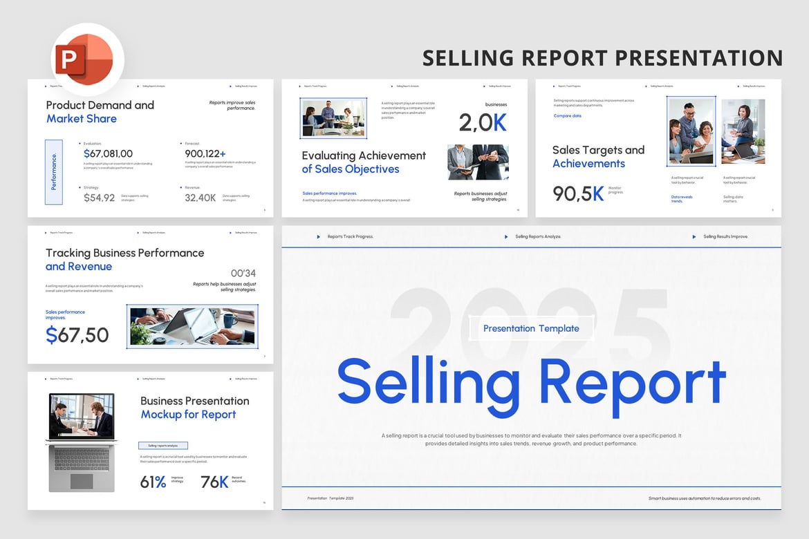 Template PowerPoint Laporan Penjualan yang Menarik