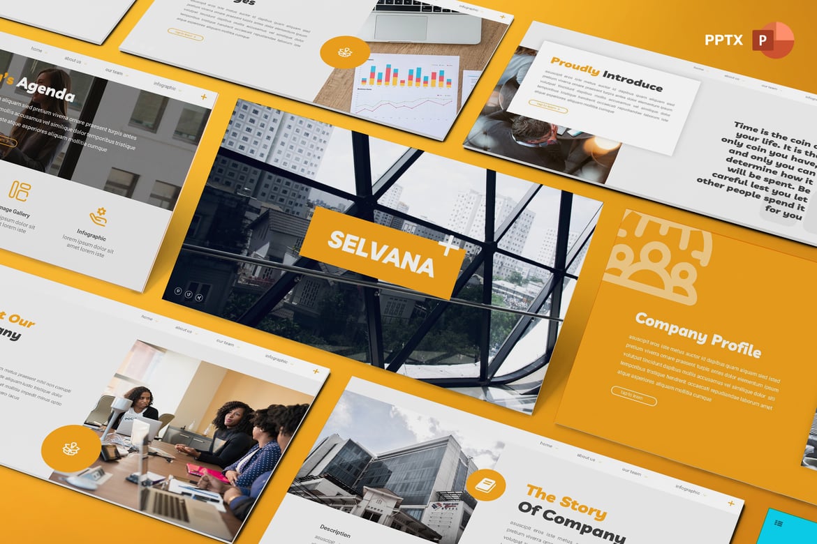 Selvana - Template PowerPoint Kreatif untuk Presentasi Menarik