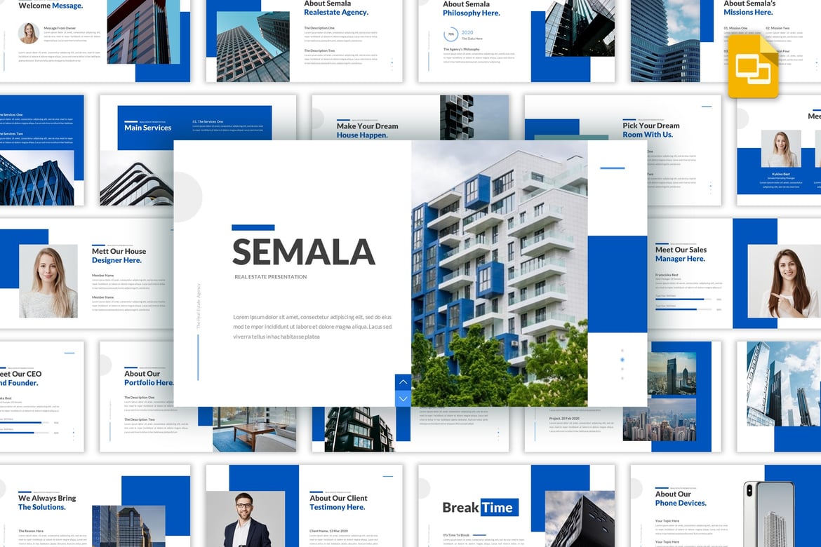 Semala - Template PowerPoint Properti Modern dan Profesional