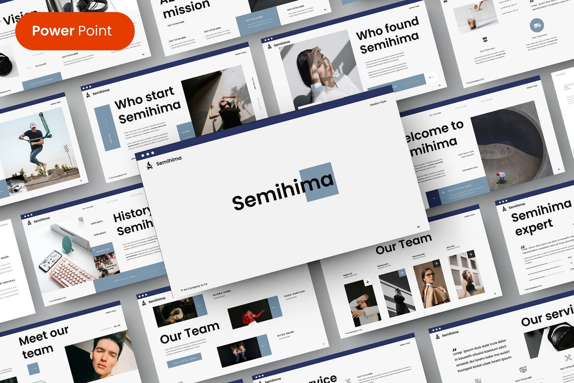 Semihima – Template PowerPoint Bisnis yang Menarik