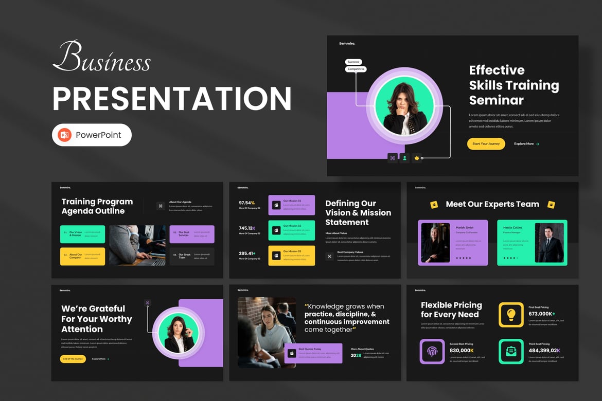Template Presentasi PowerPoint untuk Pelatihan Seminar yang Profesional