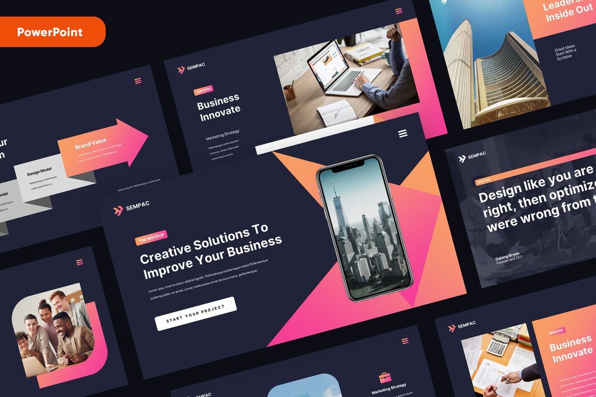 SEMPAC - Template Powerpoint Pemasaran Bisnis yang Profesional