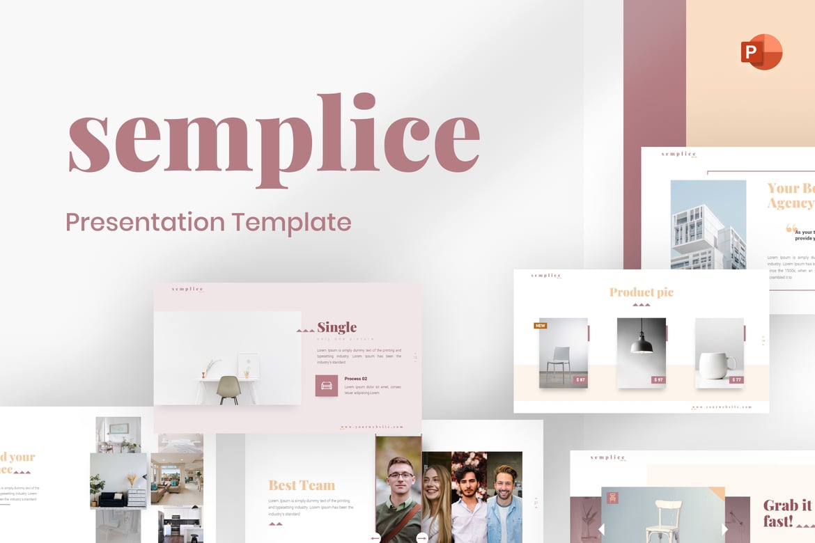 Template PowerPoint Semplice untuk Presentasi Profesional dan Elegan