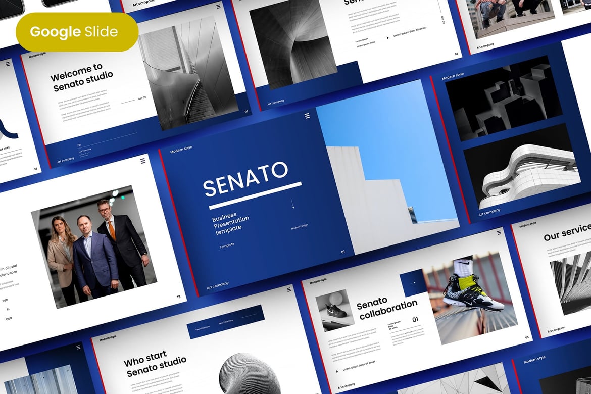 Senato – Template PowerPoint Bisnis Modern dan Profesional