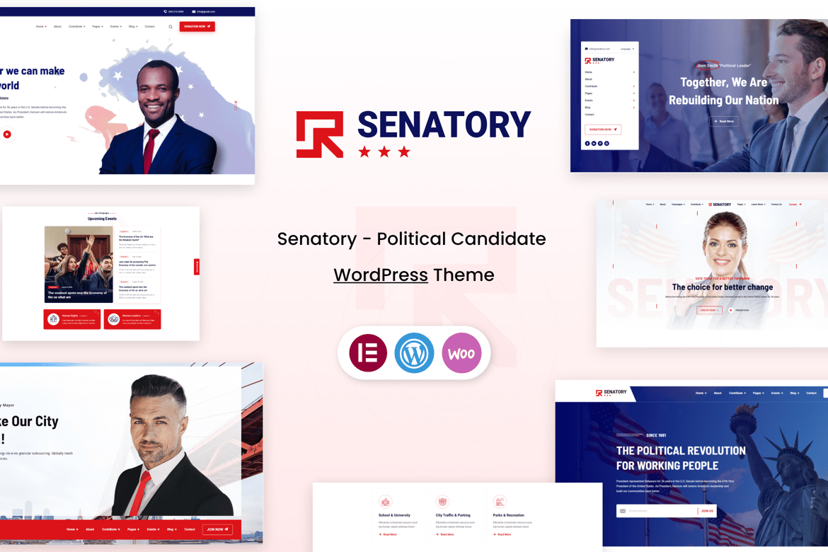 Senatory - Tema WordPress untuk Kampanye Politik yang Efektif