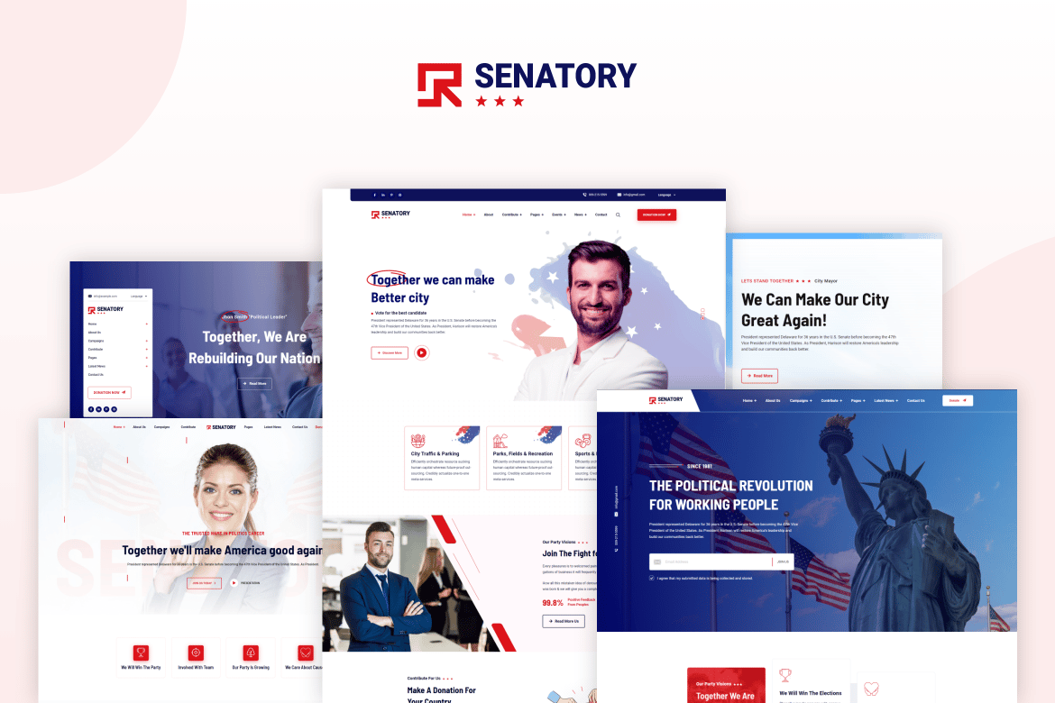 Senatory - Template Website Pemilu dan Partai Politik yang Responsif