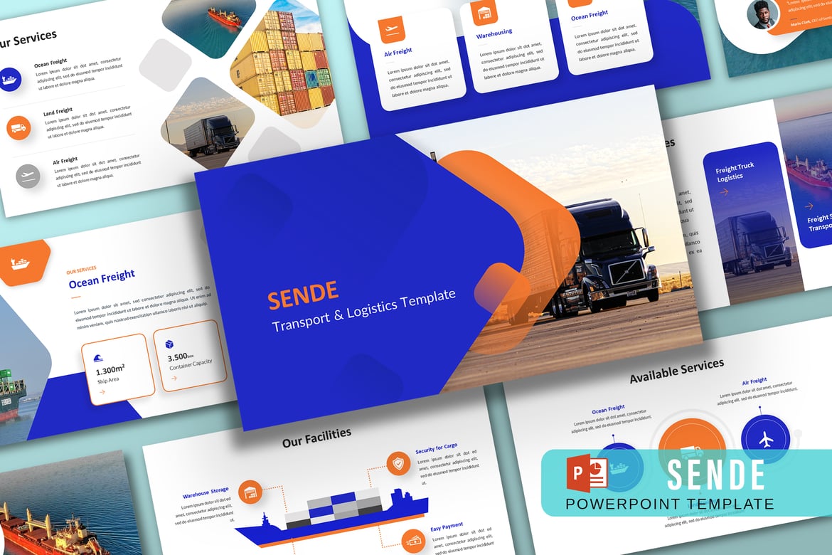 SENDE – Template PowerPoint Transportasi Profesional