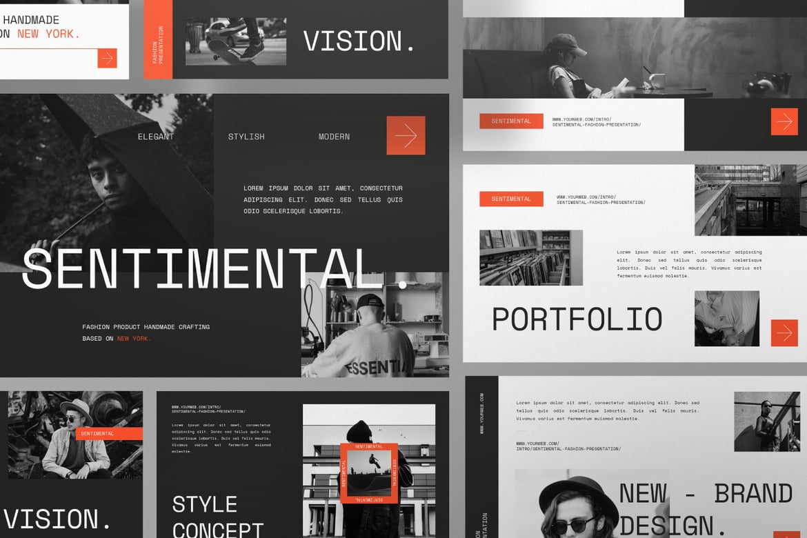 Template PowerPoint Fashion Sentimental yang Modern dan Profesional