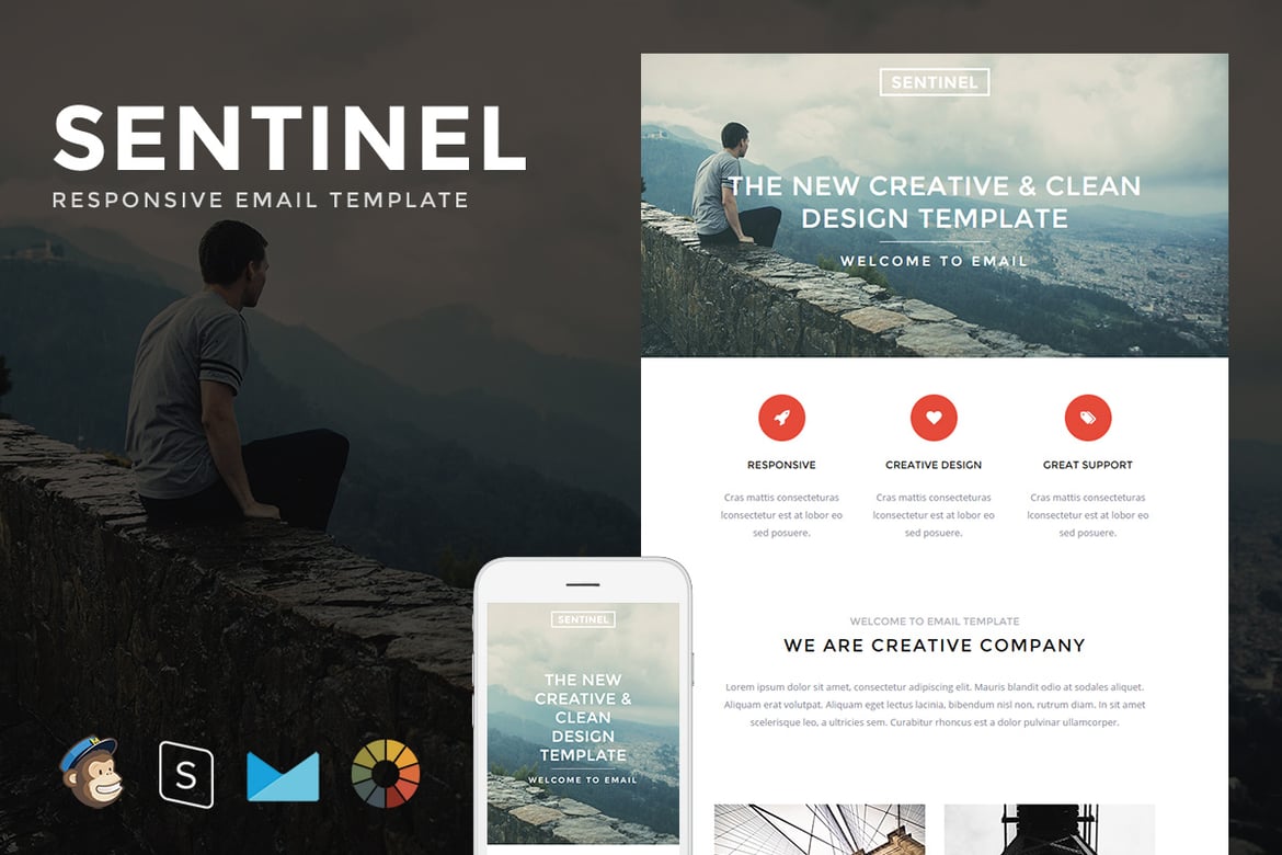 Sentinel - Template Email Responsif dengan Pembuat StampReady