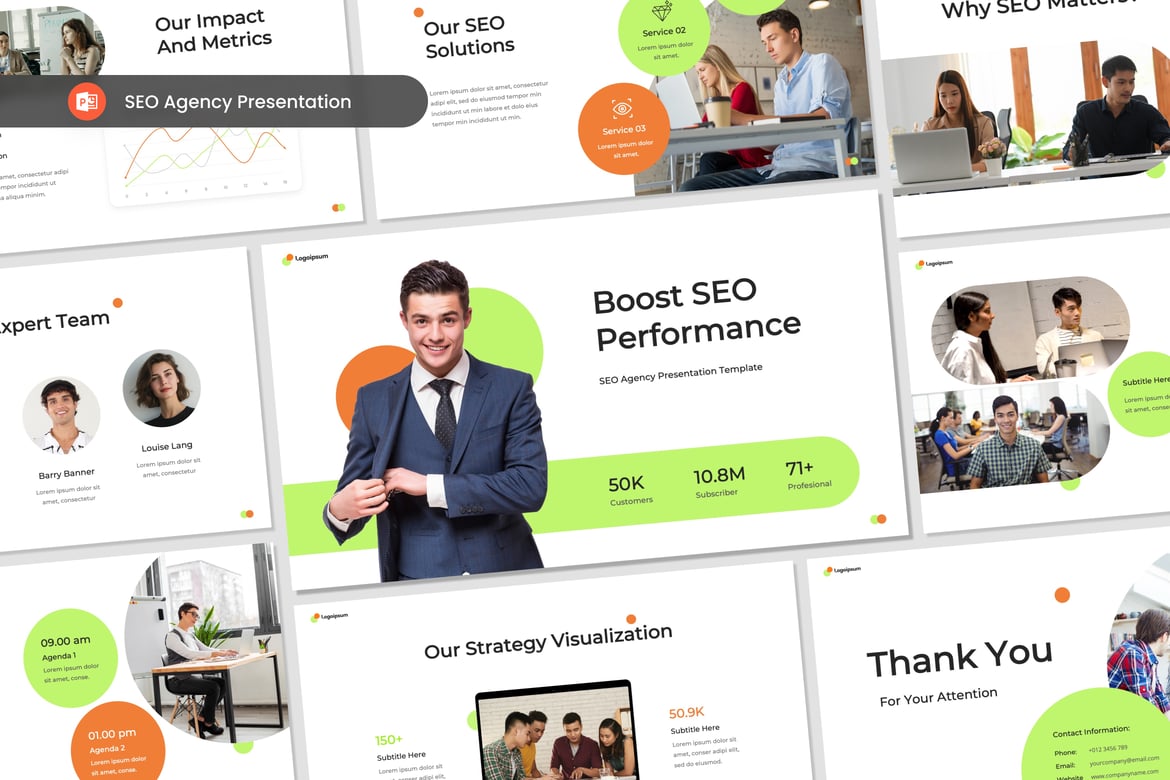 Template Presentasi PowerPoint untuk Agensi SEO yang Menarik