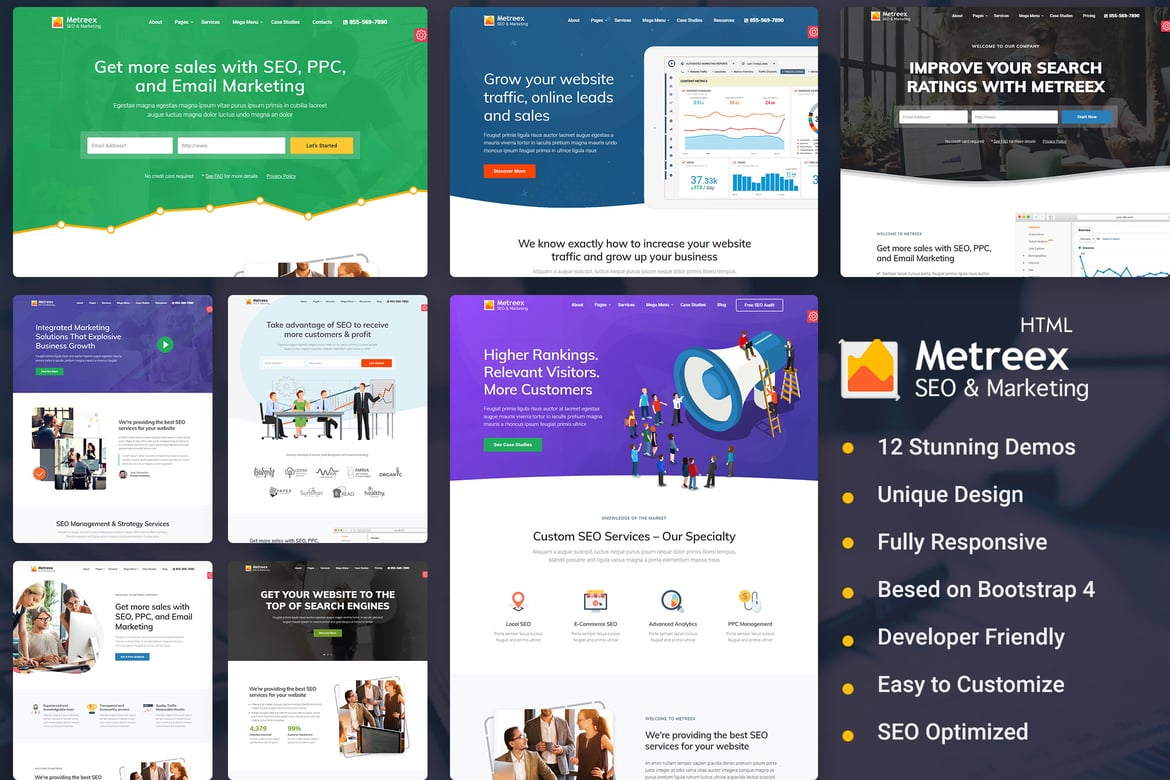 Template Website Landing Page untuk Agensi SEO & Pemasaran Digital
