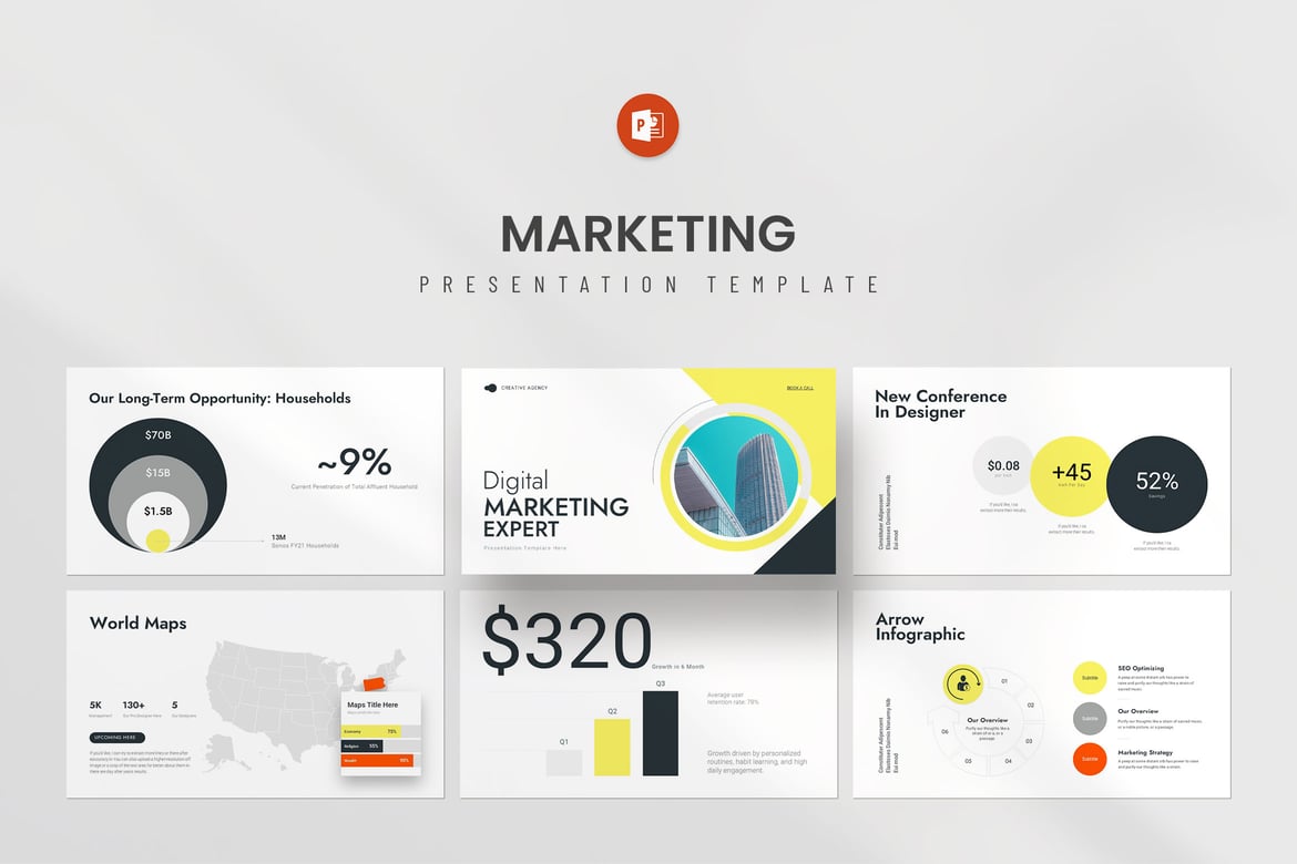 Template PowerPoint untuk Agensi SEO & Pemasaran Digital yang Menarik