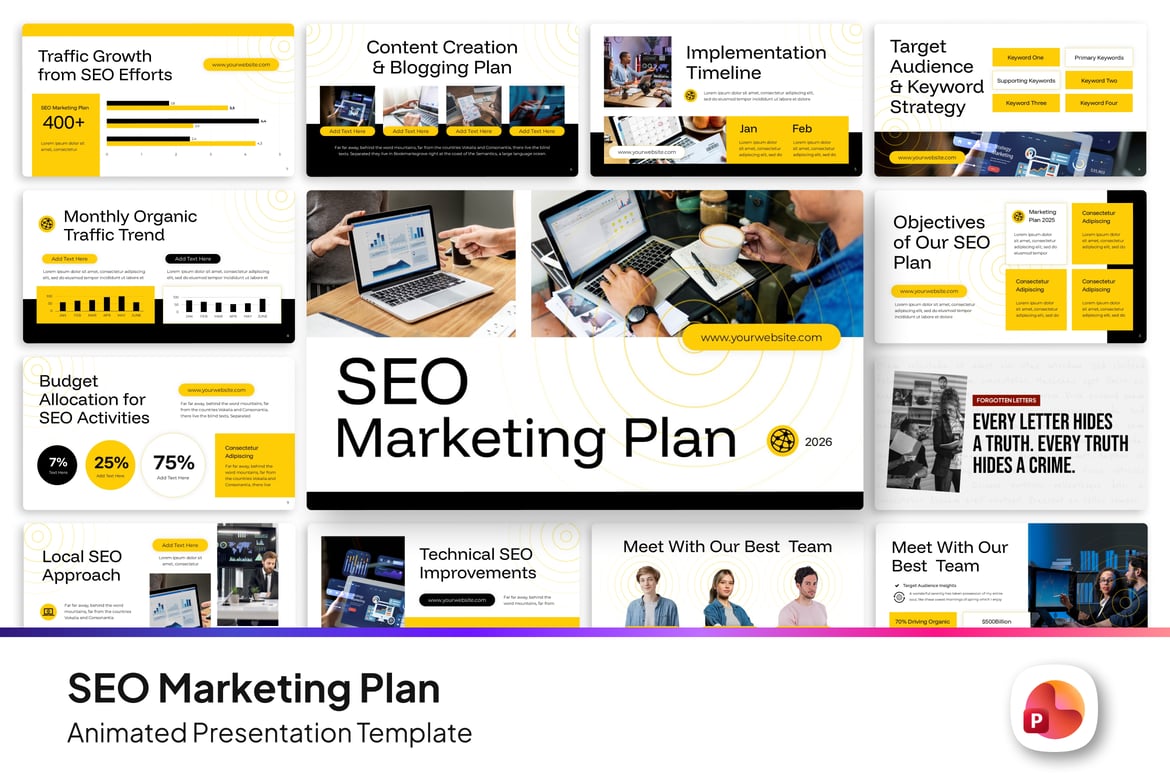 Template Presentasi Rencana Pemasaran SEO yang Profesional