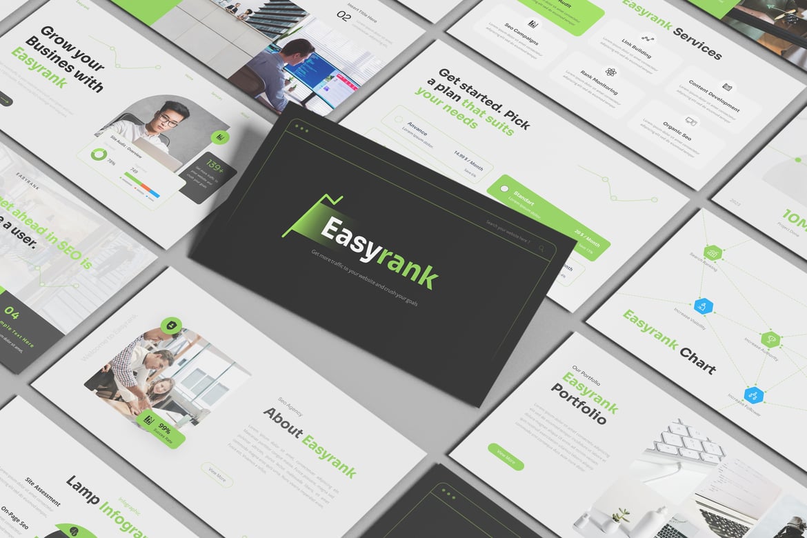 Template PPT Pemasaran SEO yang Menarik dan Kreatif