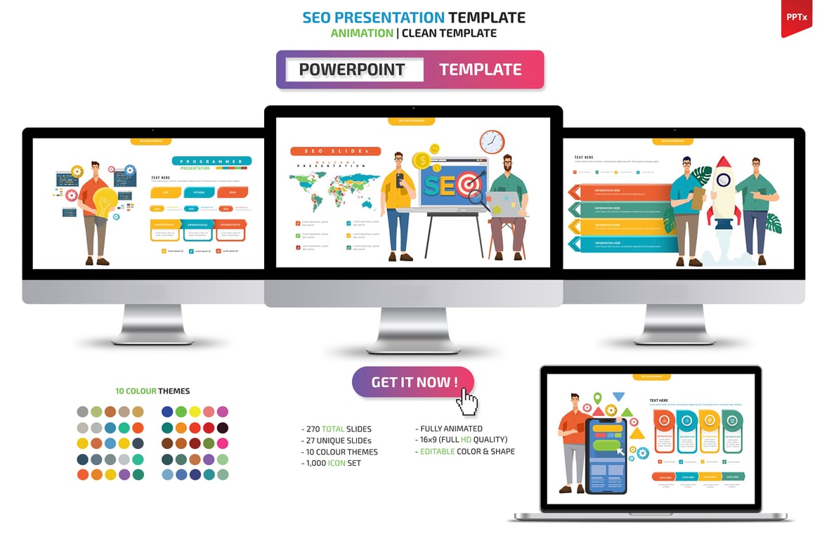 Template Powerpoint Presentasi SEO yang Menarik dan Profesional