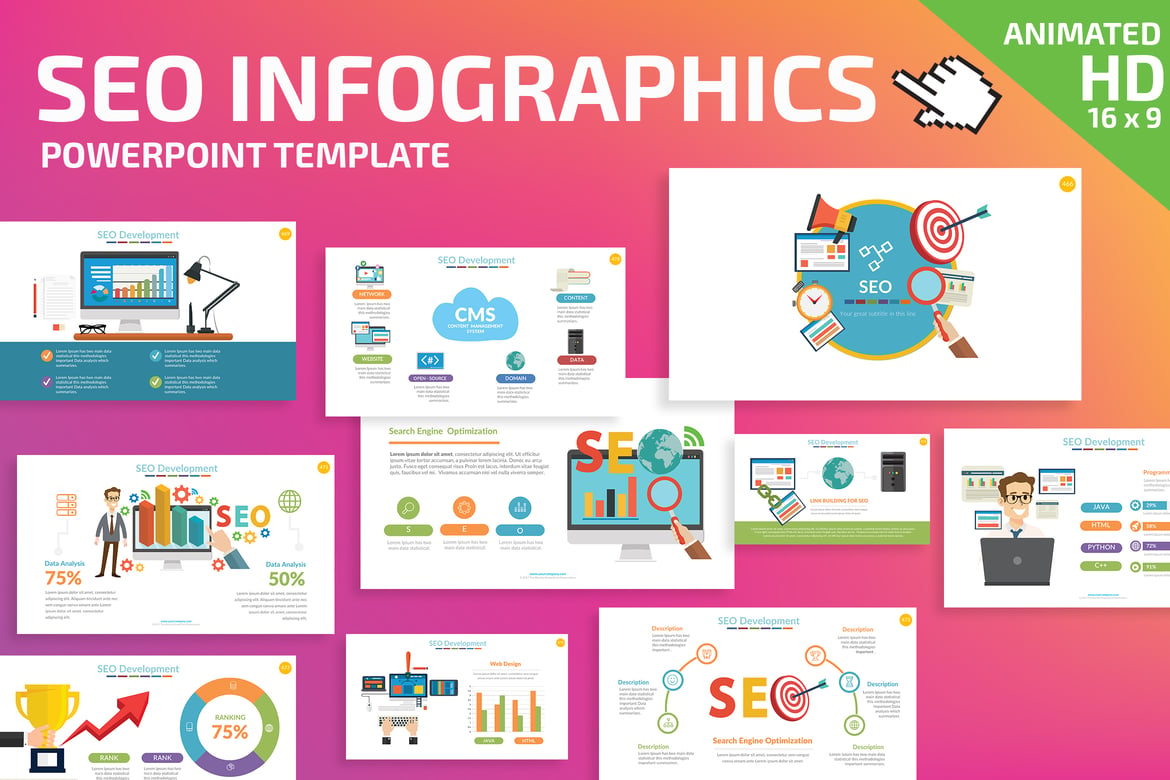Template Presentasi Powerpoint SEO yang Menarik dan Interaktif