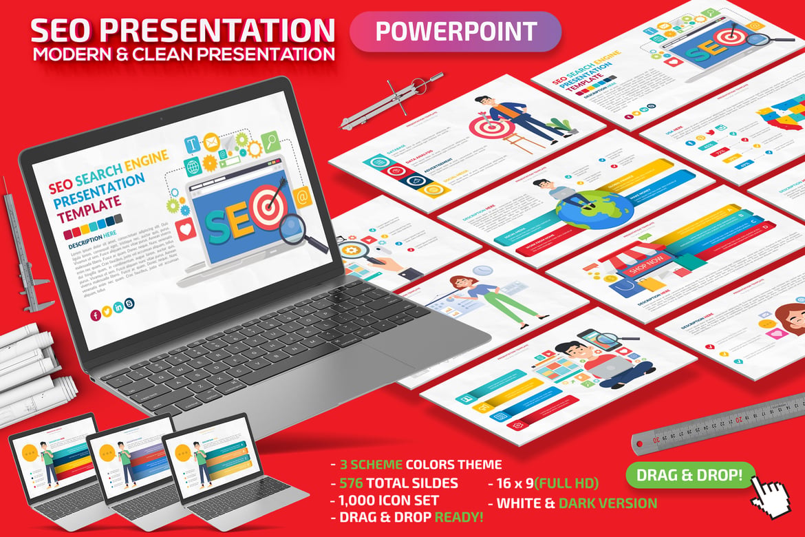 Template Presentasi PowerPoint SEO yang Menarik dan Profesional