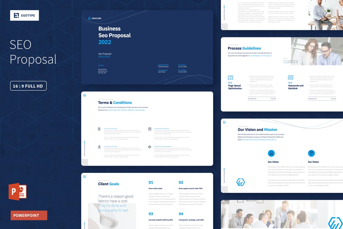 Template Presentasi SEO Powerpoint yang Profesional dan Menarik