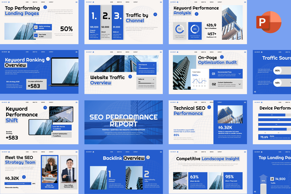 Template PowerPoint Laporan SEO yang Menarik dan Profesional
