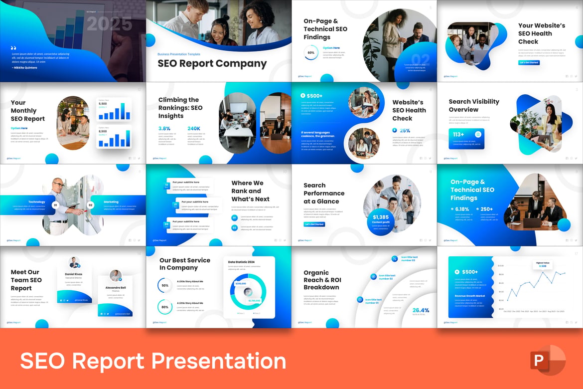 Template PowerPoint Laporan SEO yang Profesional dan Menarik