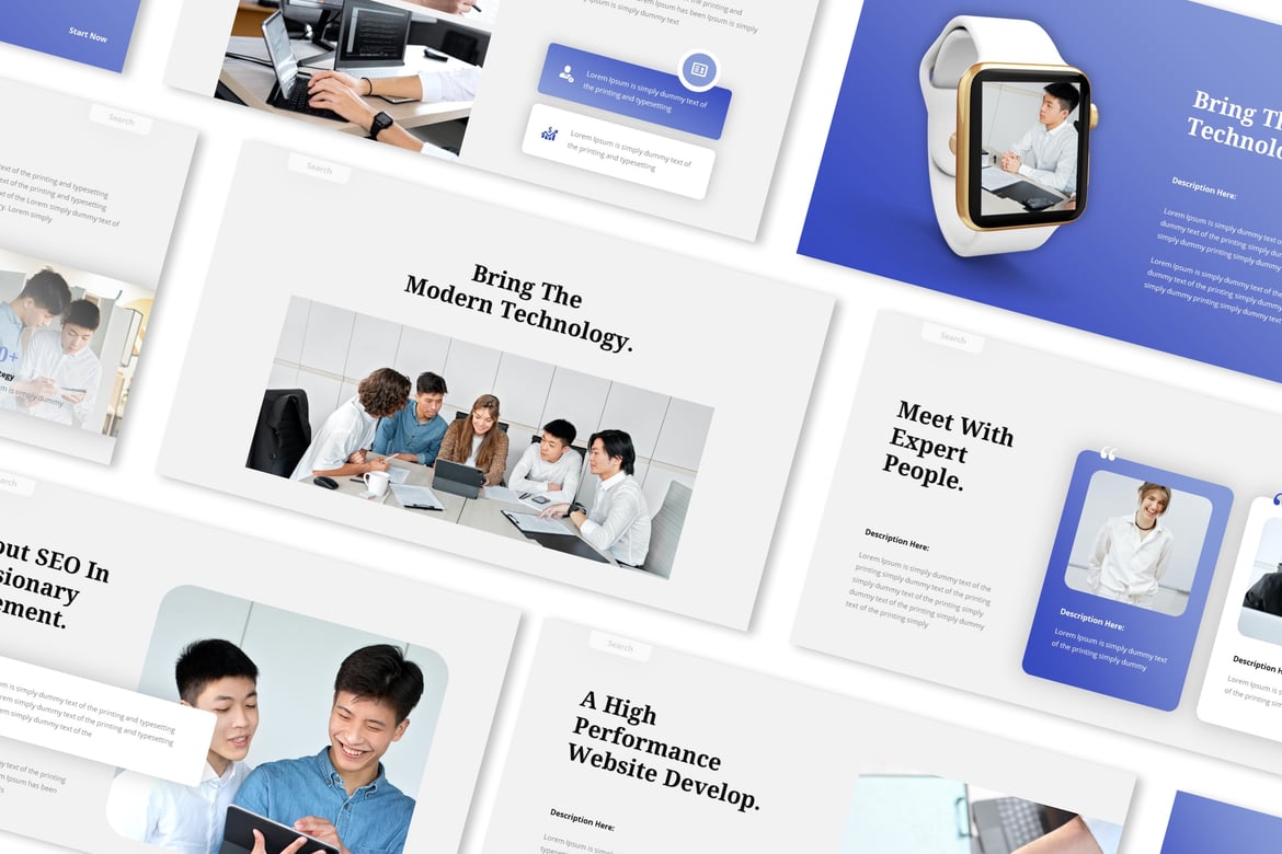 Template Presentasi PowerPoint Strategi SEO yang Menarik