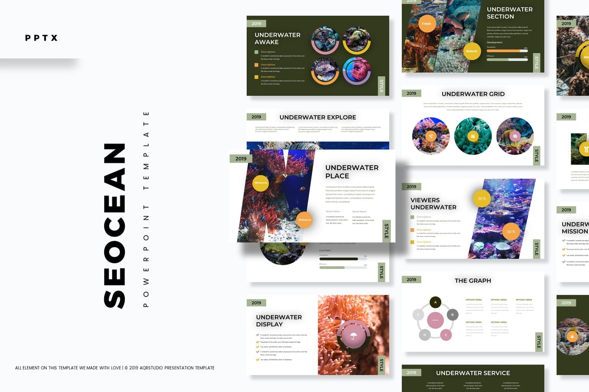 Seocean - Template Powerpoint Serbaguna yang Menarik
