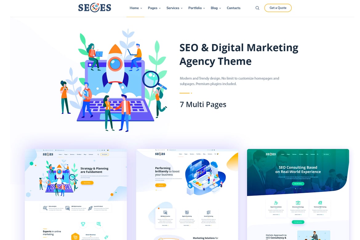 Tema WordPress SEOes: Solusi Terbaik untuk Agensi SEO Anda