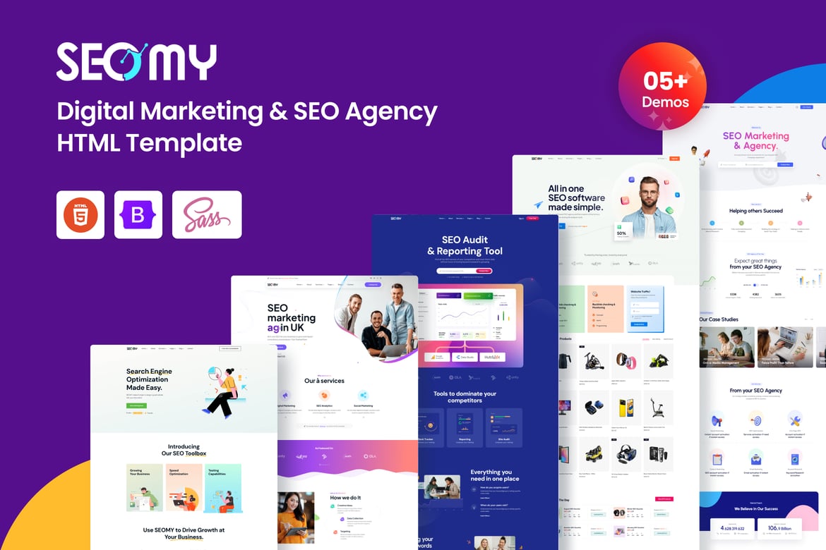 SEOMY - Template Website untuk Agensi Digital Marketing dan SEO