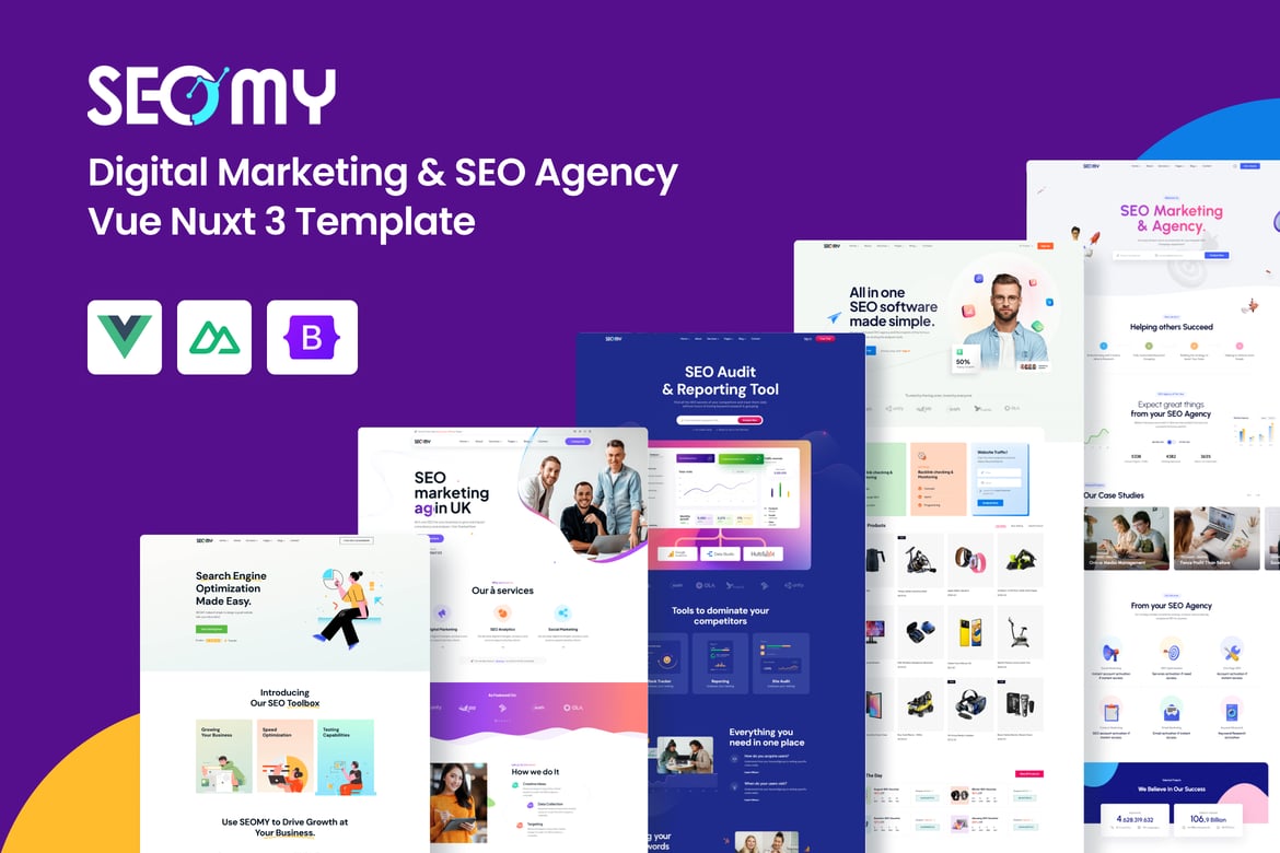 Template Website SEOMY - Solusi Modern untuk Agensi Digital dan SEO