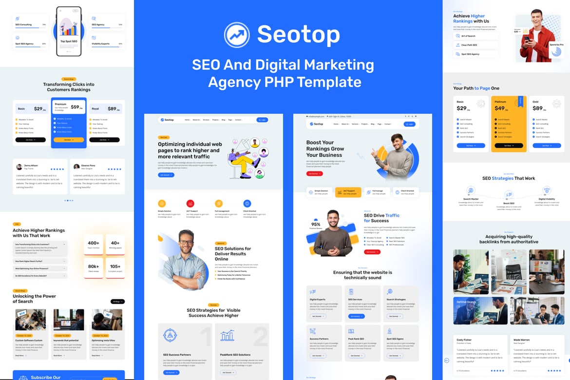 Seotop - Template Website untuk Agensi SEO dan Pemasaran Digital