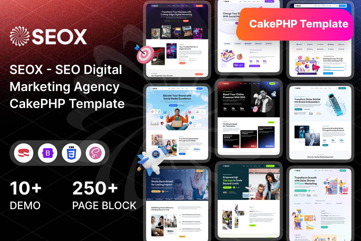 SEOX - Template Website CakePHP untuk Agensi SEO & Pemasaran Digital